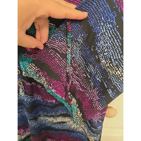 Yumi Kim Multicolor Abstract Print Blouse Women’s Size S Long Sleeve Top - Picture 7 of 13